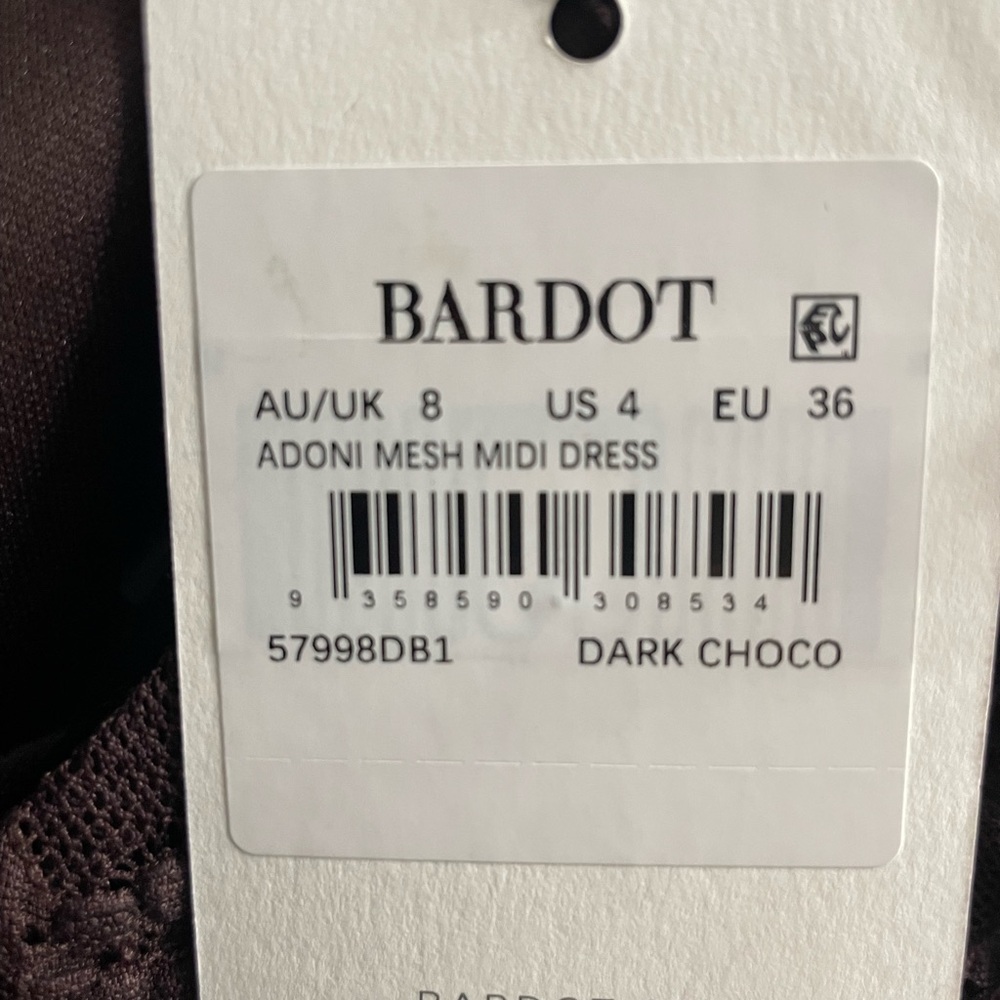 Bardot Dark Plum Lace Slip Dress - Picture 3 of 7